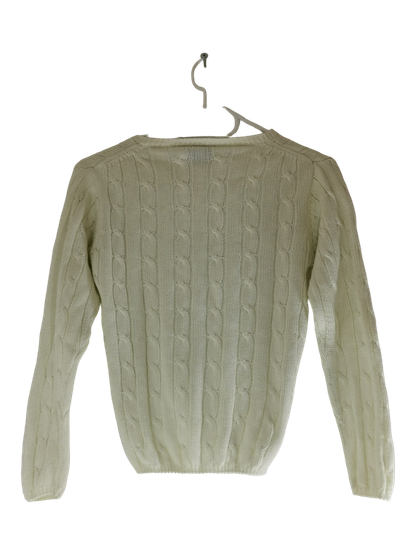 Lasten pitkähihainen neulepusero, koko 130 cm, (Basic fashion)