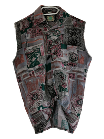 Lasten kauluksellinen hihaton liivi, koko 160 cm, (charles cottons)