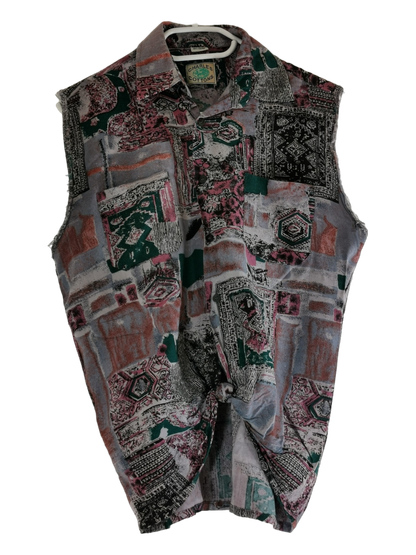Lasten kauluksellinen hihaton liivi, koko 160 cm, (charles cottons)