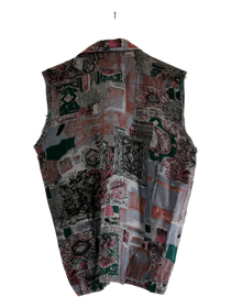 Lasten kauluksellinen hihaton liivi, koko 160 cm, (charles cottons)