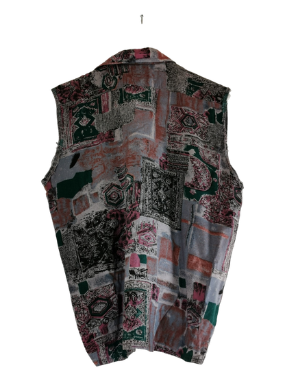 Lasten kauluksellinen hihaton liivi, koko 160 cm, (charles cottons)