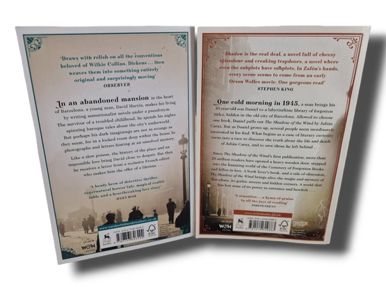 Kirja (The Shadow of the Wind & The Angel's Game - Carlos Ruiz Zafon)