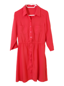 Naisten pitkähihainen kaulusmekko/tunika, M 