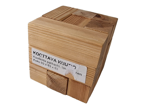 Koottavaa puinen kuutio
