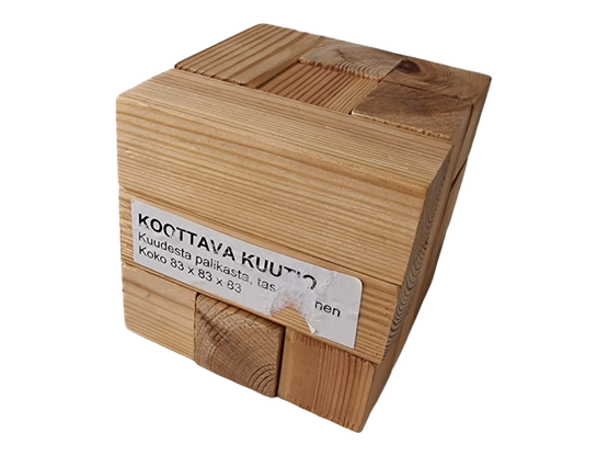 Koottavaa puinen kuutio