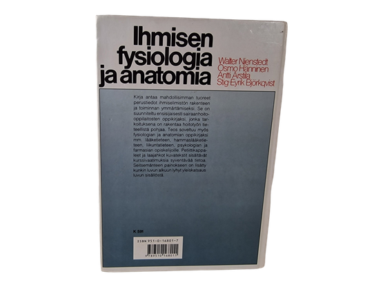 Kirja (Ihmisen fysiologia ja anatoimia - Walter Niensted)
