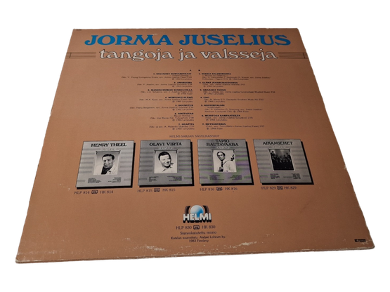LP / vinyyli -levy (Jorma Juselius - tangoja ja valsseja)