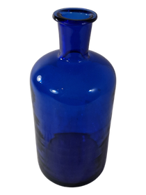 Sininen apteekkipullo (22 cm)