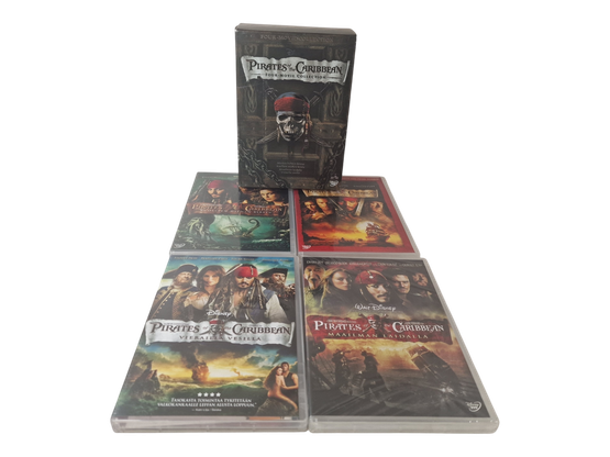 DVD -elokuva (Pirates Of The Caribbean - four movie collection) K12