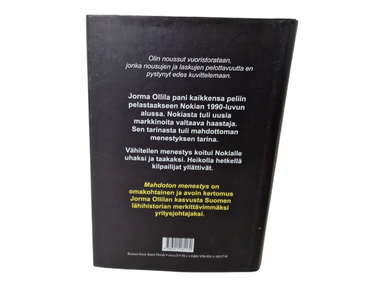 Kirja (Mahdoton menestys : Kasvun paikkana Nokia - Jorma Ollila / Harri Saukkomaa)