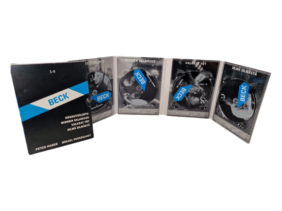 DVD -elokuva (Beck 1-4 - Houkutuslintu / Ikonien Salaisuus / Valkeat Yöt / Silmä Silmästä) K16
