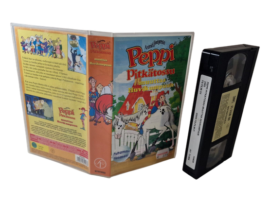 Lasten VHS -elokuva (Peppi Pitkätossu muuttaa Huvikumpuun) S