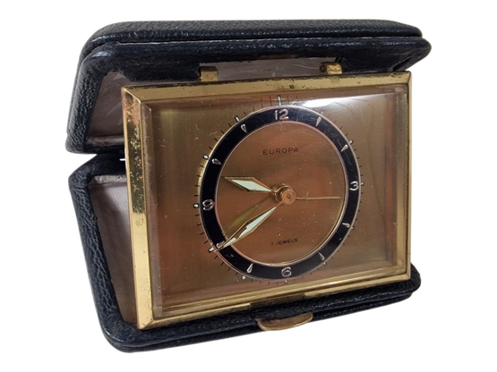 Vintage matkaherätyskello (Europa 7 Jewels)