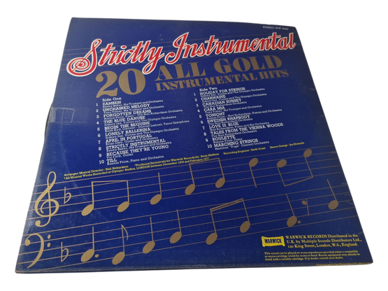 LP / vinyyli -levy (Strictly Instrumental 20 All Gold Instrumental Hits)