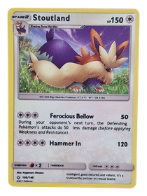 Pokémon -kortti (Stoutland 105/149 Sun & Moon)