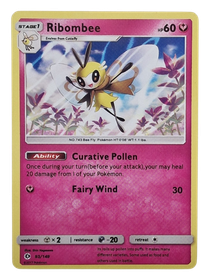 Pokémon -kortti (Ribombee 93/149 Sun & Moon)