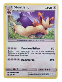 Pokémon -kortti (Stoutland 105/149 Sun & Moon)