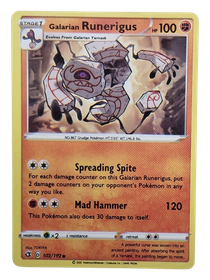Pokémon -kortti (Galarian Runerigus 102/192 Rebel Clash)