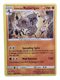 Pokémon -kortti (Galarian Runerigus 102/192 Rebel Clash)