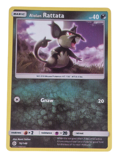 Pokémon -kortti (Alolan Rattata 76/149 Sun & Moon)