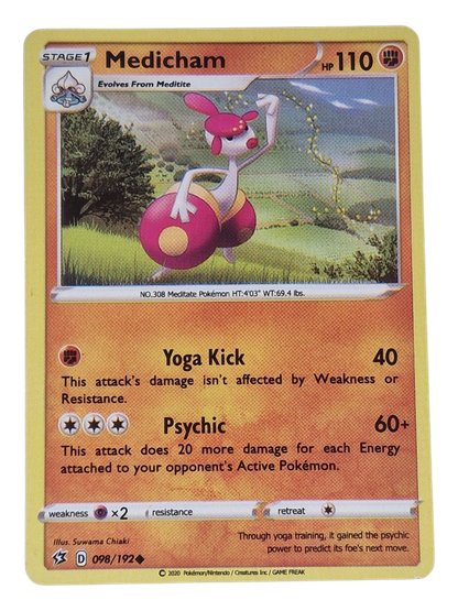 Pokémon -kortti (Medicham 98/192 Rebel Clash)