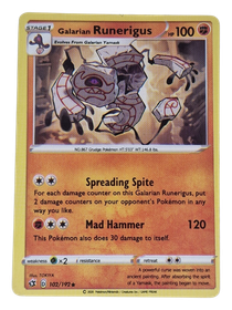 Pokémon -kortti (Galarian Runerigus 102/192 Rebel Clash)