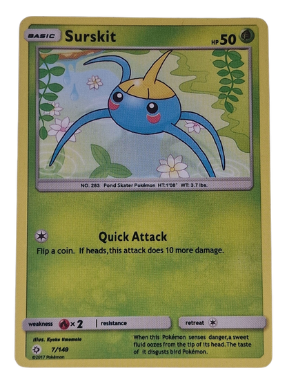 Pokémon -kortti (Surskit 7/149 Sun & Moon)