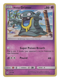 Pokémon -kortti (Alolan Grimer 57/149 Sun & Moon)