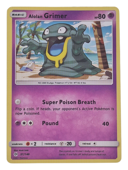 Pokémon -kortti (Alolan Grimer 57/149 Sun & Moon)