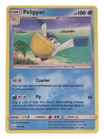 Pokémon -kortti (Pelipper 38/149 Sun & Moon)