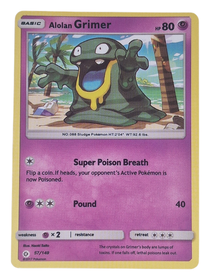 Pokémon -kortti (Alolan Grimer 57/149 Sun & Moon)