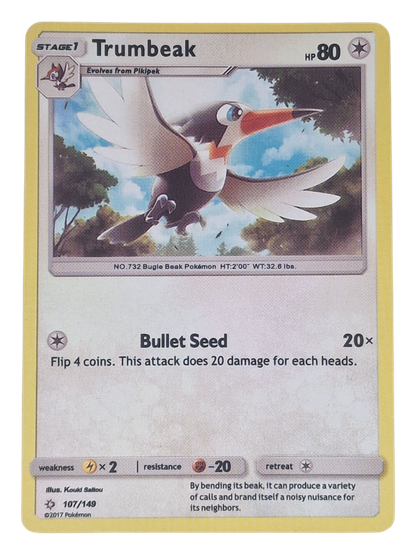 Pokémon -kortti (Trumbeak 107/149 Sun & Moon)
