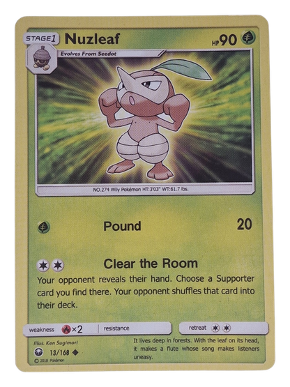 Pokémon -kortti (Nuzleaf 13/168 Celestial Storm)