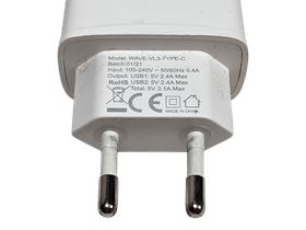 Laturi (WAVE-VL3-TYPE-C / 5V2,4A)
