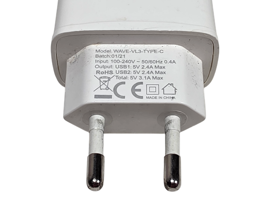 Laturi (WAVE-VL3-TYPE-C / 5V2,4A)