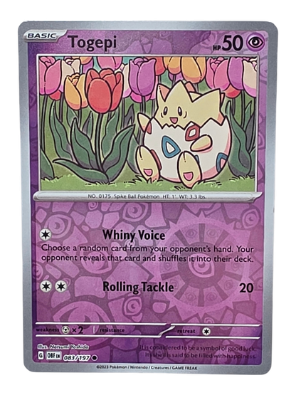 Pokémon -kortti (Togepi 083/197 Obsidian Flames)