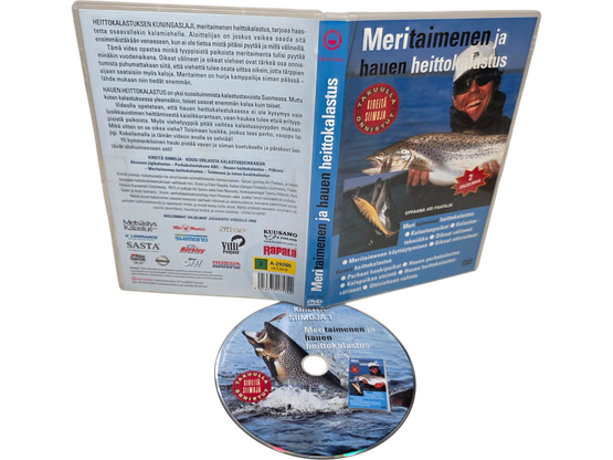 DVD -elokuva (Meritaimenen ja hauen heittokalastus) S