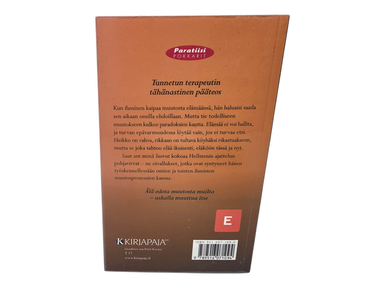 Kirja (Saat Sen Mistä Luovut - Tommy Hellsten)