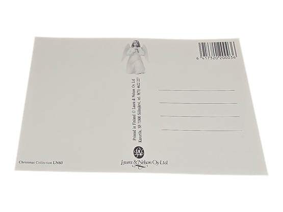 Vanha postikortti (Tyttö ja kelkka)