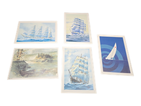 Viisi vanhaa postikorttia (Laiva-aiheisia)
