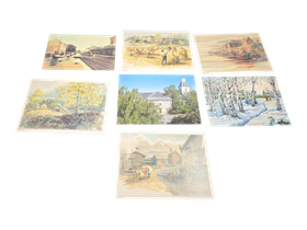 Seitsemän vanhaa postikorttia (Maisema-aiheisia)
