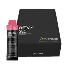PurePower energiageeli vadelma kofeiinilla 60g x 12