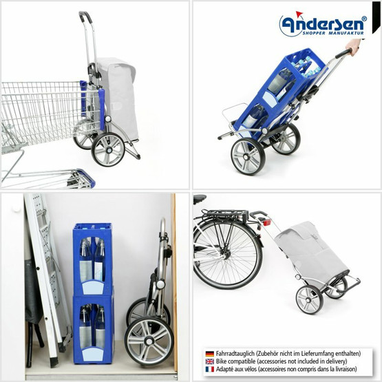 Andersen Shopper Auke, sininen ja punainen