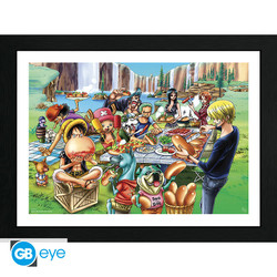Kehystetty juliste - One Piece: Hot Dog Party