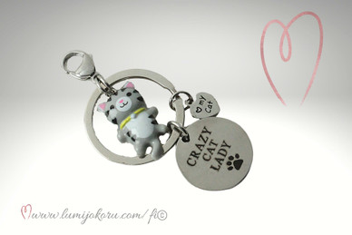 CRAZY CAT LADY AVAIMENPERÄ/LAUKKUKORU