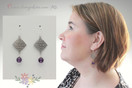 Riippuvat korvakorut ametistilla