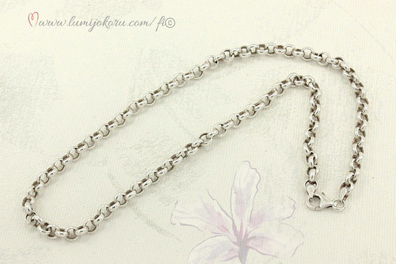 Paksu hopeinen kaulaketju 45CM 