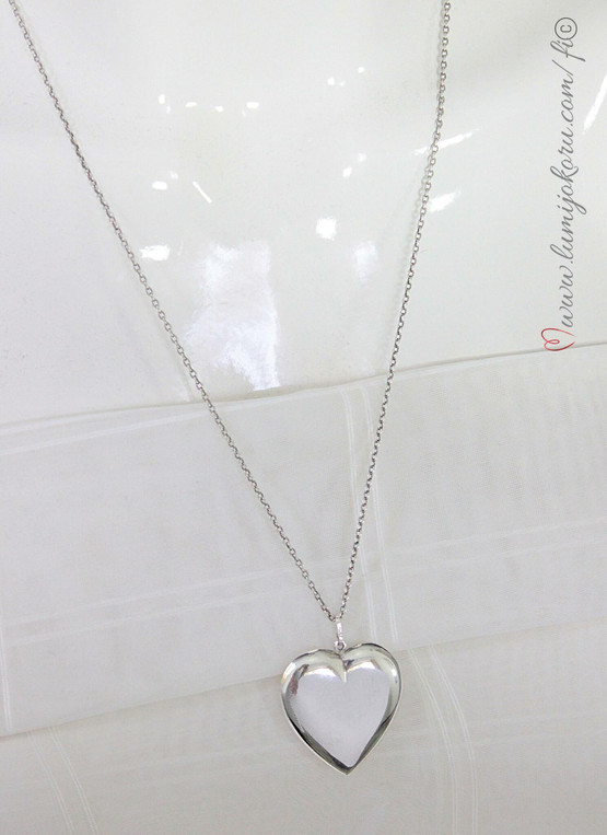 Sydänriipus 35mm hopeaa