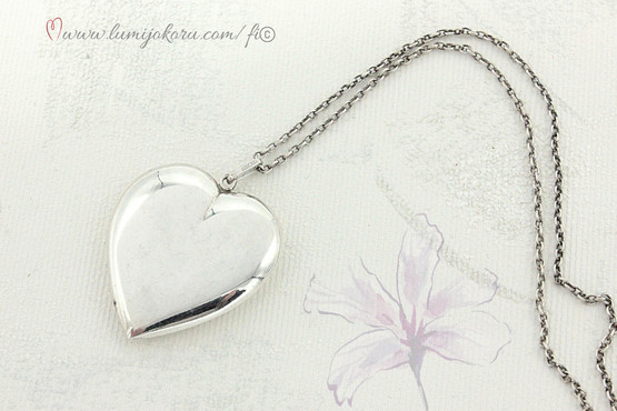 Sydänriipus 35mm hopeaa