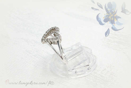 HOPEINEN SYDÄNSORMUS 18MM